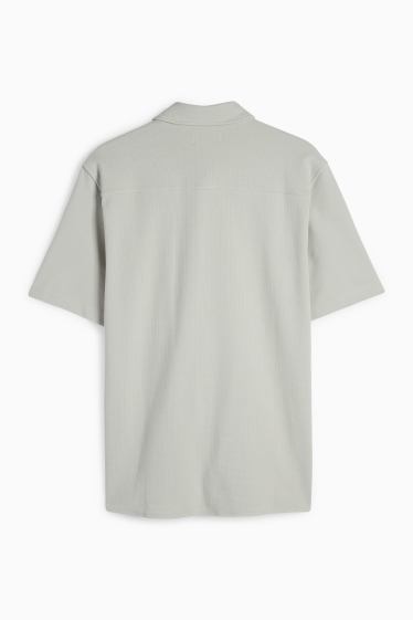 Home - Camisa - relaxed fit - Kent - texturada - gris