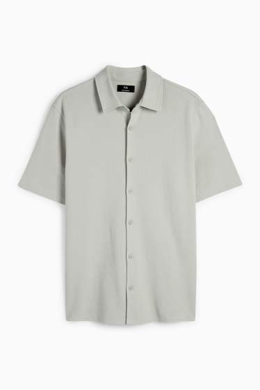 Home - Camisa - relaxed fit - Kent - texturada - gris