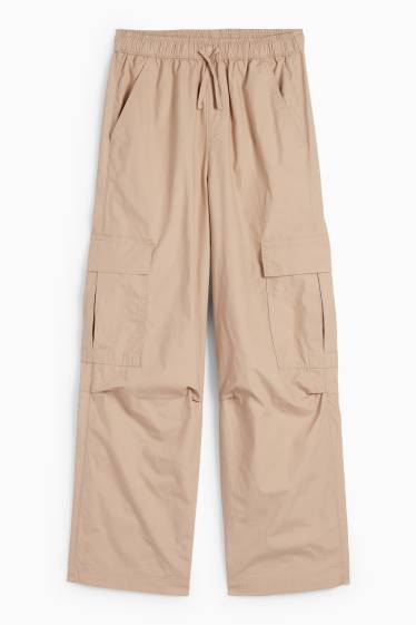 Copii - Fete - Pantaloni cargo - bej