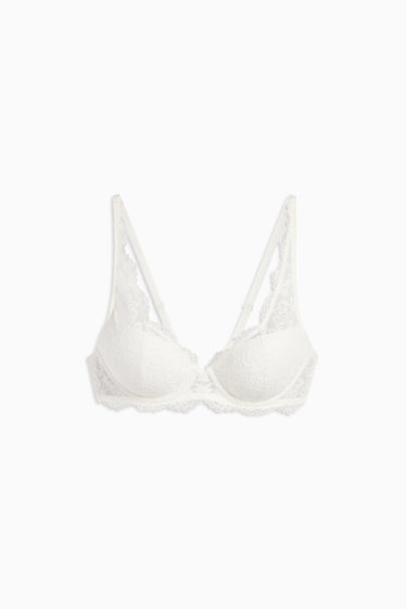 Women - Underwire bra - PLUNGE - padded - cremewhite