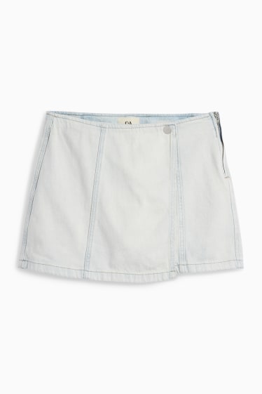 Femei - Fustă-pantalon de blugi - denim-albastru deschis