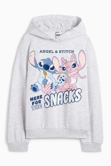 Copii - Fete - Lilo & Stitch - hanorac - gri deschis melanj