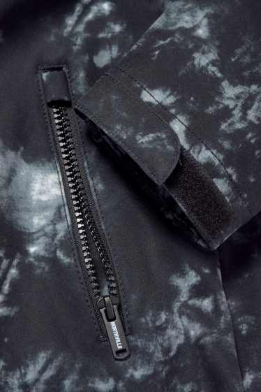Copii - Băieți - Geacă softshell cu glugă - impermeabilă - cu model - antracit