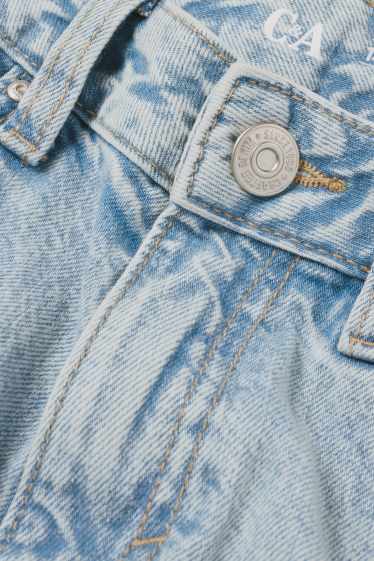 Copii - Fete - Cargo jeans - denim-albastru deschis