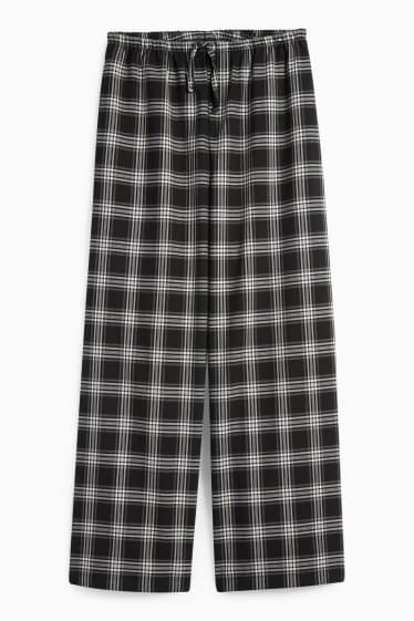 Copii - Fete - Pantaloni de stofă - în carouri - negru