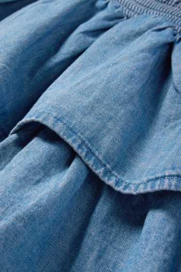 Copii - Fete - Fustă - aspect de jeans - albastru
