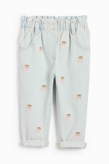 Bebeluși - fete - Cireașă - jeans bebeluși - denim-albastru deschis