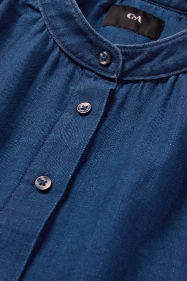 Femei - Rochie tip bluză din denim - denim-albastru