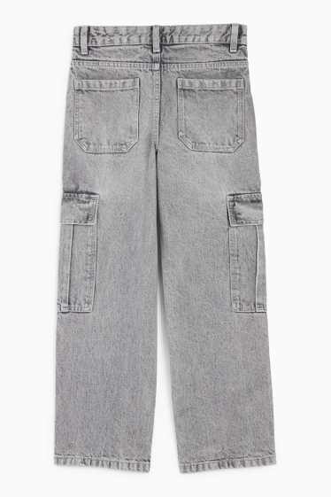 Copii - Băieți - Cargo jeans - denim-gri