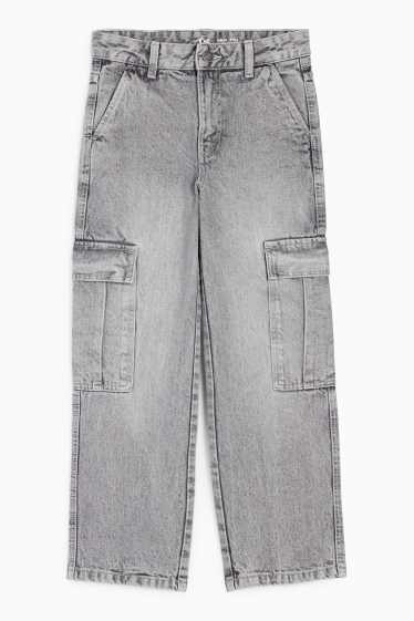 Copii - Băieți - Cargo jeans - denim-gri