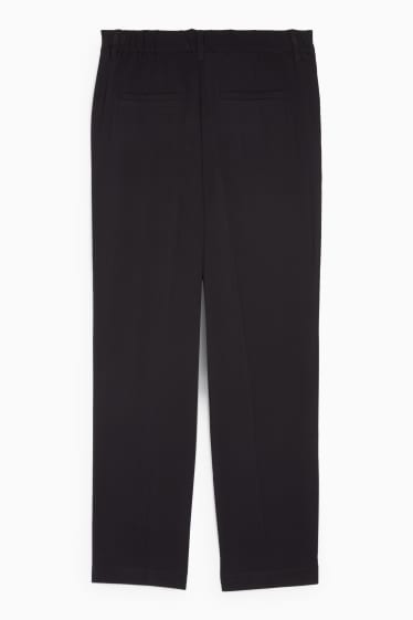 Femei - Pantaloni de stofă - talie înaltă - tapered fit - negru