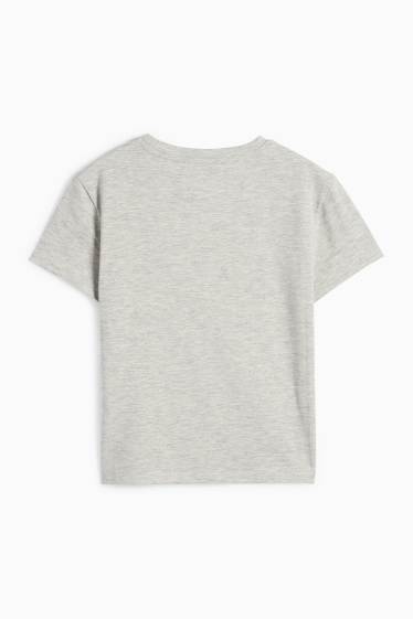 Femei - Tricou crop - gri deschis