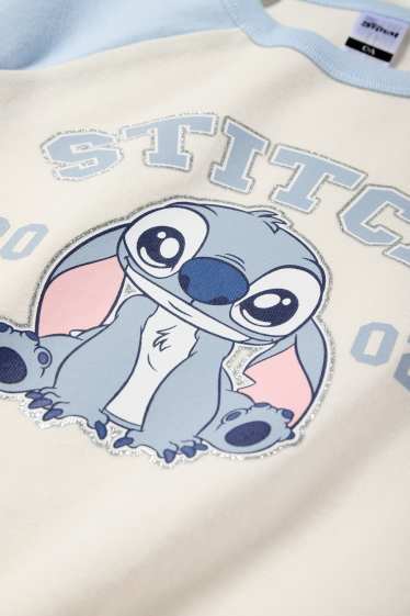 Copii - Fete - Lilo & Stitch - tricou cu mânecă scurtă - reiat - alb