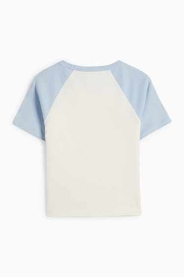 Copii - Fete - Lilo & Stitch - tricou cu mânecă scurtă - reiat - alb