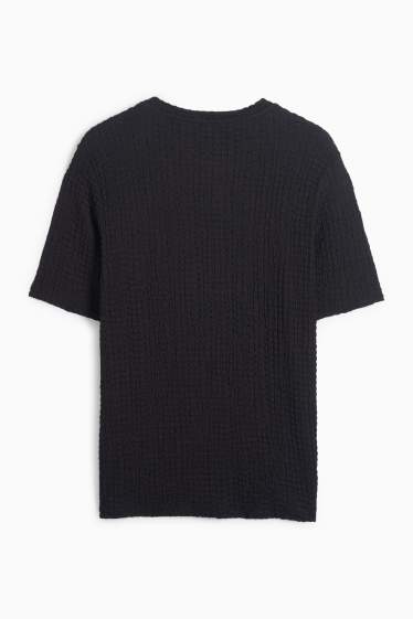Femei - Tricou - regular fit - structurat - negru