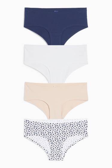 Dámské - Multipack 4 ks - kalhotky hipster - tmavomodrá