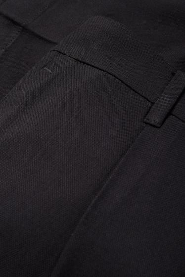 Femei - Pantaloni de stofă - talie înaltă - tapered fit - negru