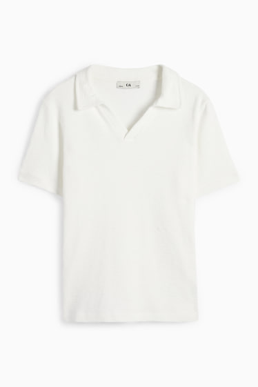 Copii - Băieți - Tricou polo - structurat - alb