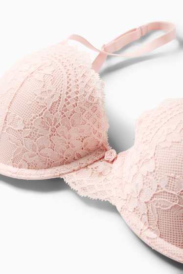 Women - Underwire bra - DEMI - padded - rose