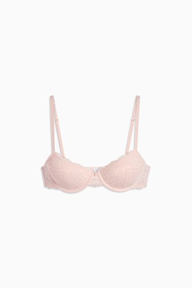 Women - Underwire bra - DEMI - padded - rose
