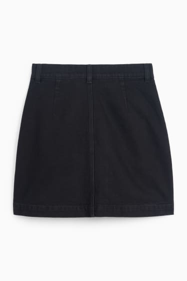 Femei - Fustă mini din denim - negru