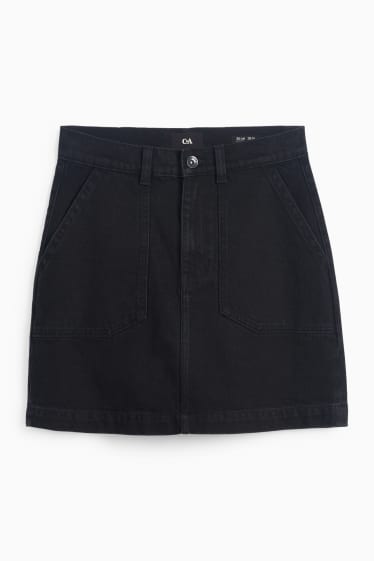 Femei - Fustă mini din denim - negru