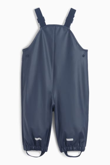 Bebeluși - fete - Pantaloni de ploaie bebeluși - impermeabili - albastru închis