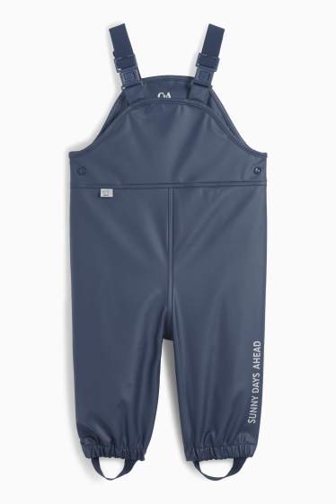 Bebeluși - fete - Pantaloni de ploaie bebeluși - impermeabili - albastru închis