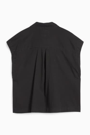 Femei - Bluză fără mâneci din denim - negru
