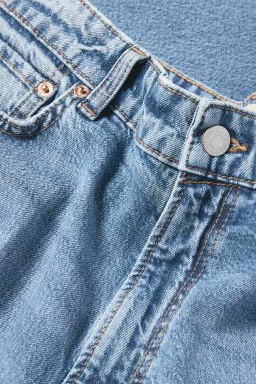 Femei - Wide leg jeans - talie joasă - denim-albastru