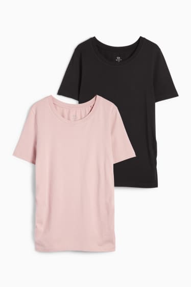 Femei - Multipack 2 buc. - tricou gravide - negru / roz