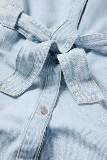 Femei - Rochie din denim - denim-albastru deschis