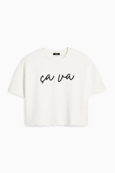 Dámské - Tričko - relaxed fit - bílá