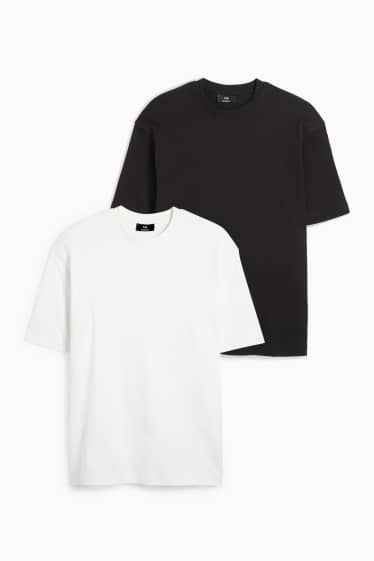Bărbați - Multipack 2 buc. - tricou - relaxed fit - negru / alb