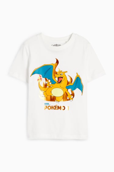 Copii - Băieți - Pokémon - tricou cu mânecă scurtă - alb