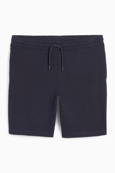 Bărbați - Pantaloni scurți de trening - structurați - albastru închis