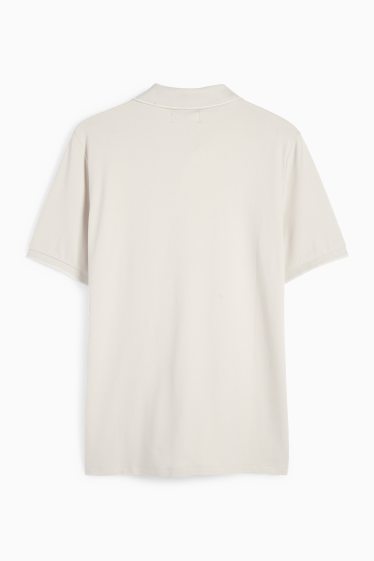 Hommes - Polo - slim fit - beige clair