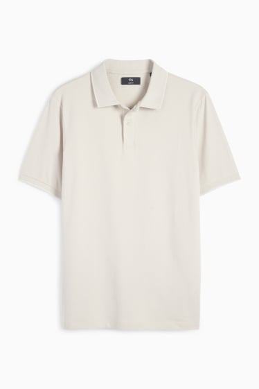 Hommes - Polo - slim fit - beige clair