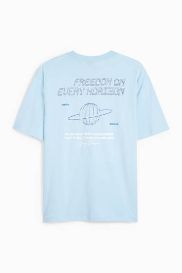 Bărbați - Tricou - relaxed fit - albastru deschis