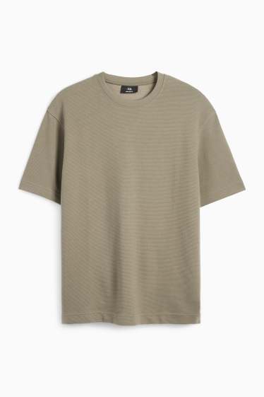 Bărbați - Tricou - relaxed fit - reiat - verde