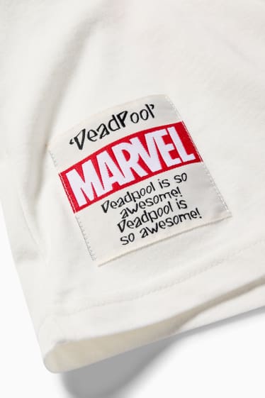 Copii - Băieți - Deadpool - tricou cu mânecă scurtă - alb-crem