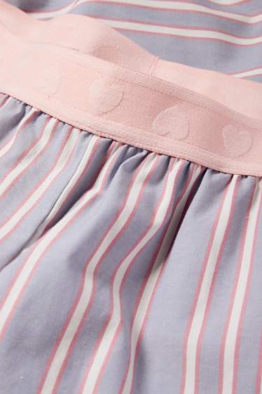 Femei - Pantaloni de pijama - cu dungi - albastru deschis