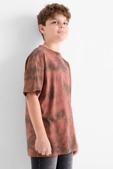 Copii - Băieți - Tricou cu mânecă scurtă - cu model - maro