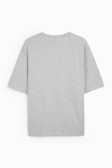 Bărbați - Tricou - supradimensionat - gri deschis melanj