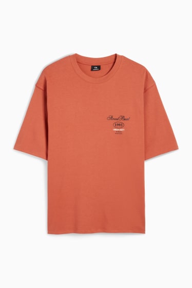 Bărbați - Tricou - supradimensionat - teracotă