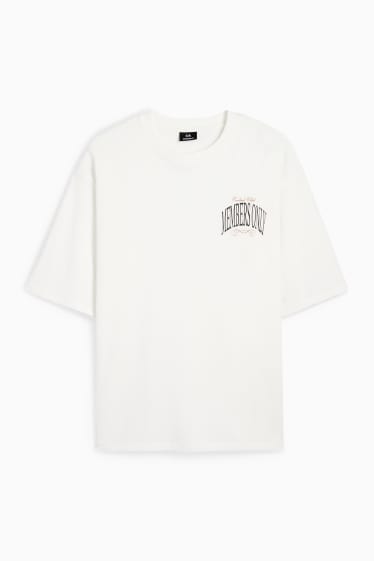 Bărbați - Tricou - supradimensionat - alb