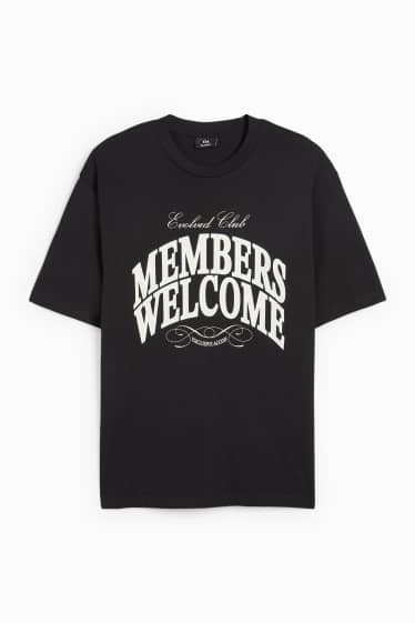 Bărbați - Tricou - relaxed fit - negru