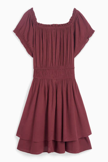 Femei - Rochie fit & flare - bordo