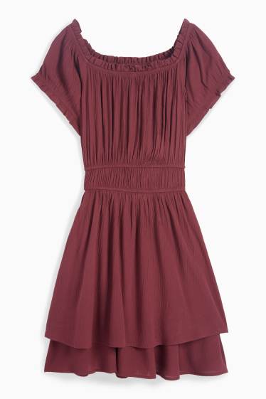 Femei - Rochie fit & flare - bordo