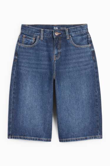 Children Girls - Denim Bermuda shorts - blue denim
